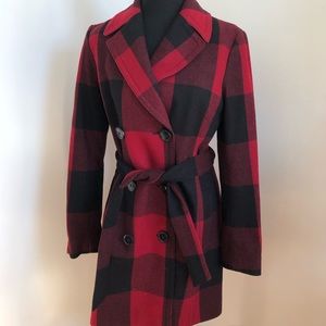 Banana Republic Red Wool Trench Coat